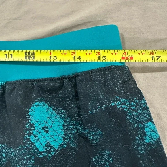 Under Armour Project Rock Teal and Black Athletic Shorts - Picture 4 of 6